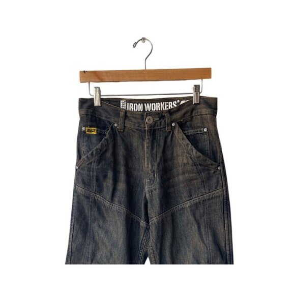 Bilt Iron Workers Motorcyle Jeans Size 28 0398 Dark Wash Rugged Protective - Picture 3 of 12